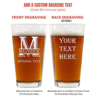 Personalized Birthday 16 oz Beer Glass